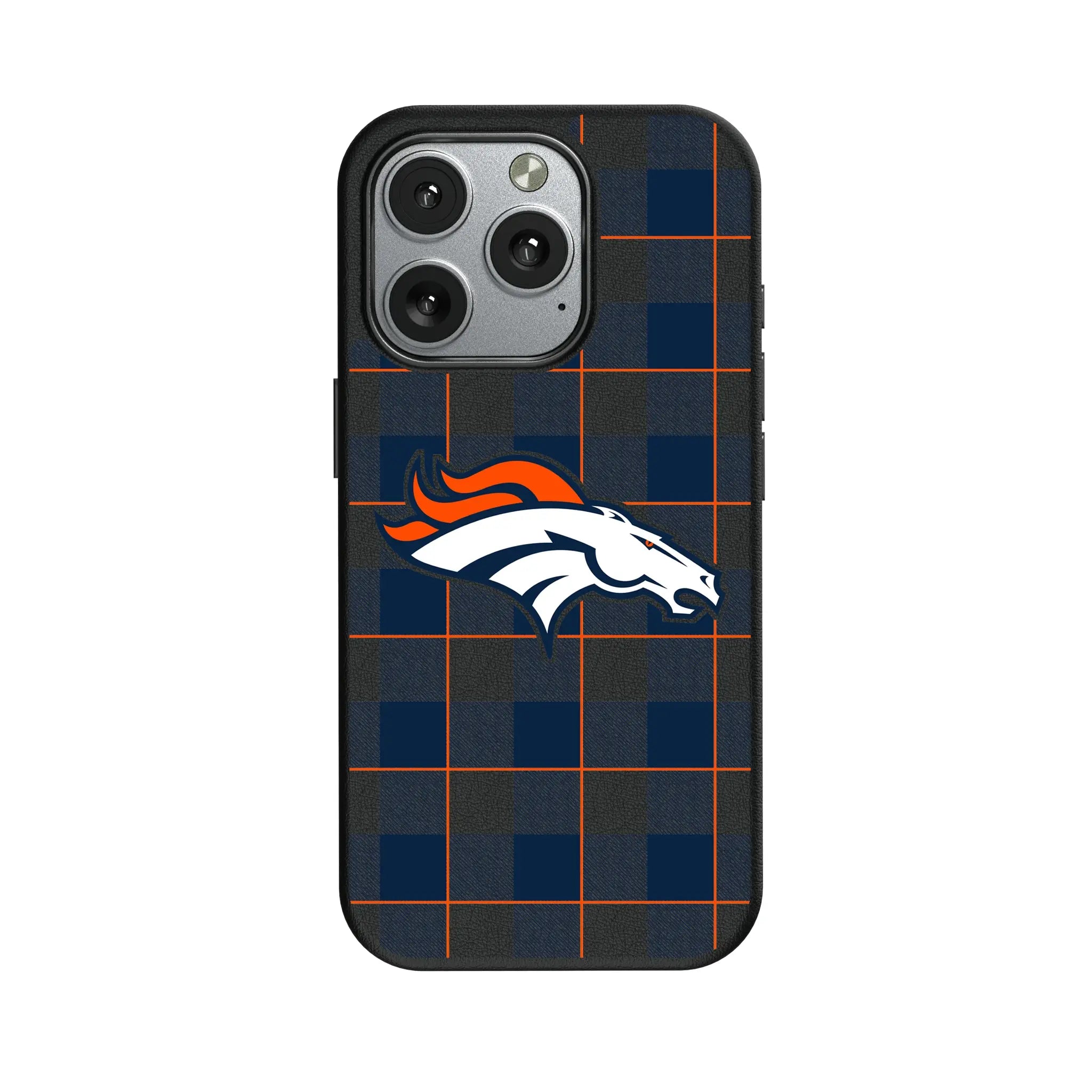 Denver Broncos Plaid iPhone MagSafe Compatible Phone Case for Apple iPhone