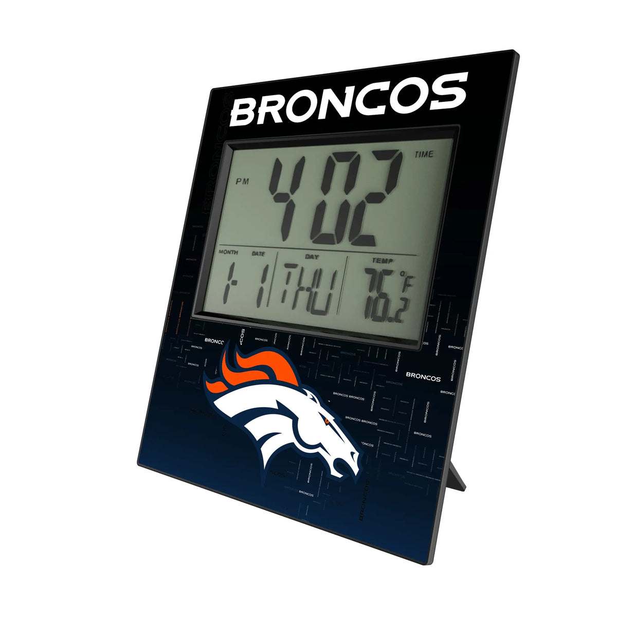 Denver Broncos Quadtile Wall Clock