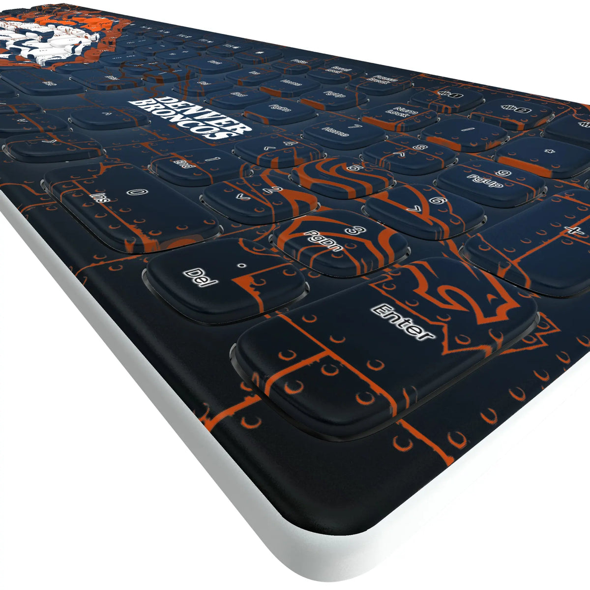 Denver Broncos Rivet KKB605 Curved Wireless Keyboard - Detail