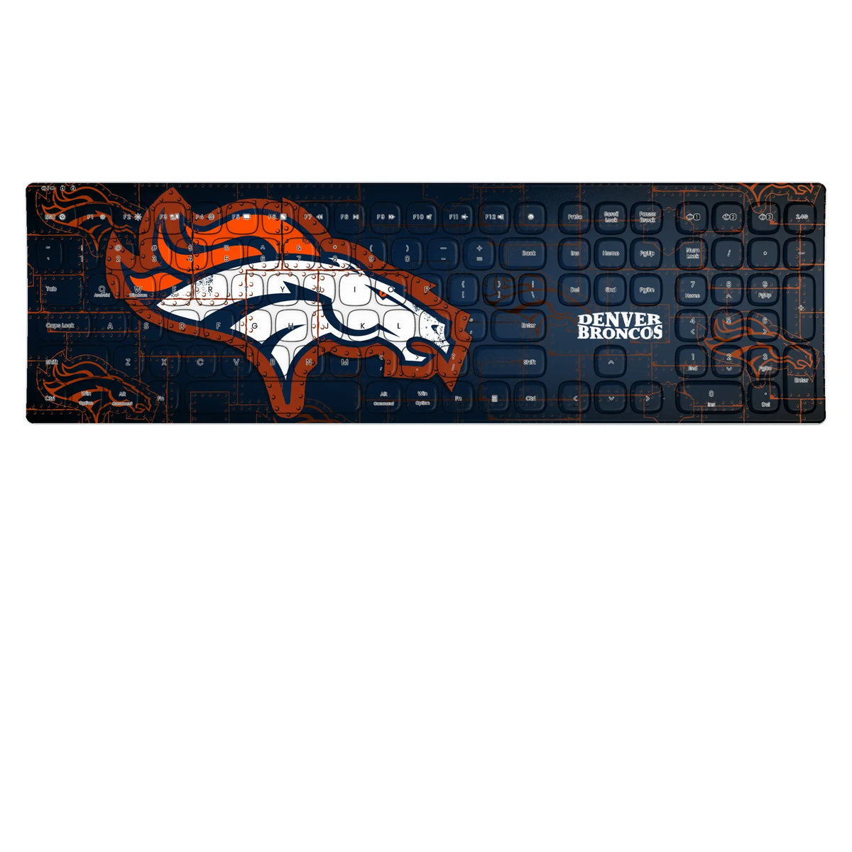 Denver Broncos Rivet KKB605 Curved Wireless Keyboard