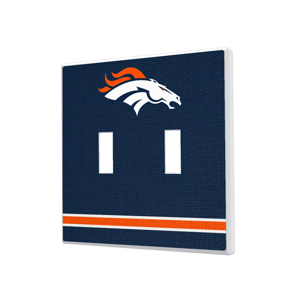 Denver Broncos Stripe Hidden-Screw Light Switch Plate#Style_Double Toggle