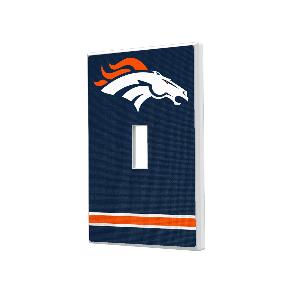 Denver Broncos Stripe Hidden-Screw Light Switch Plate#Style_Single Toggle