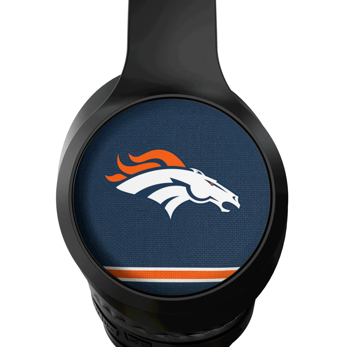 Denver Broncos Stripe Wireless Over-Ear Headphones With Case - Detail