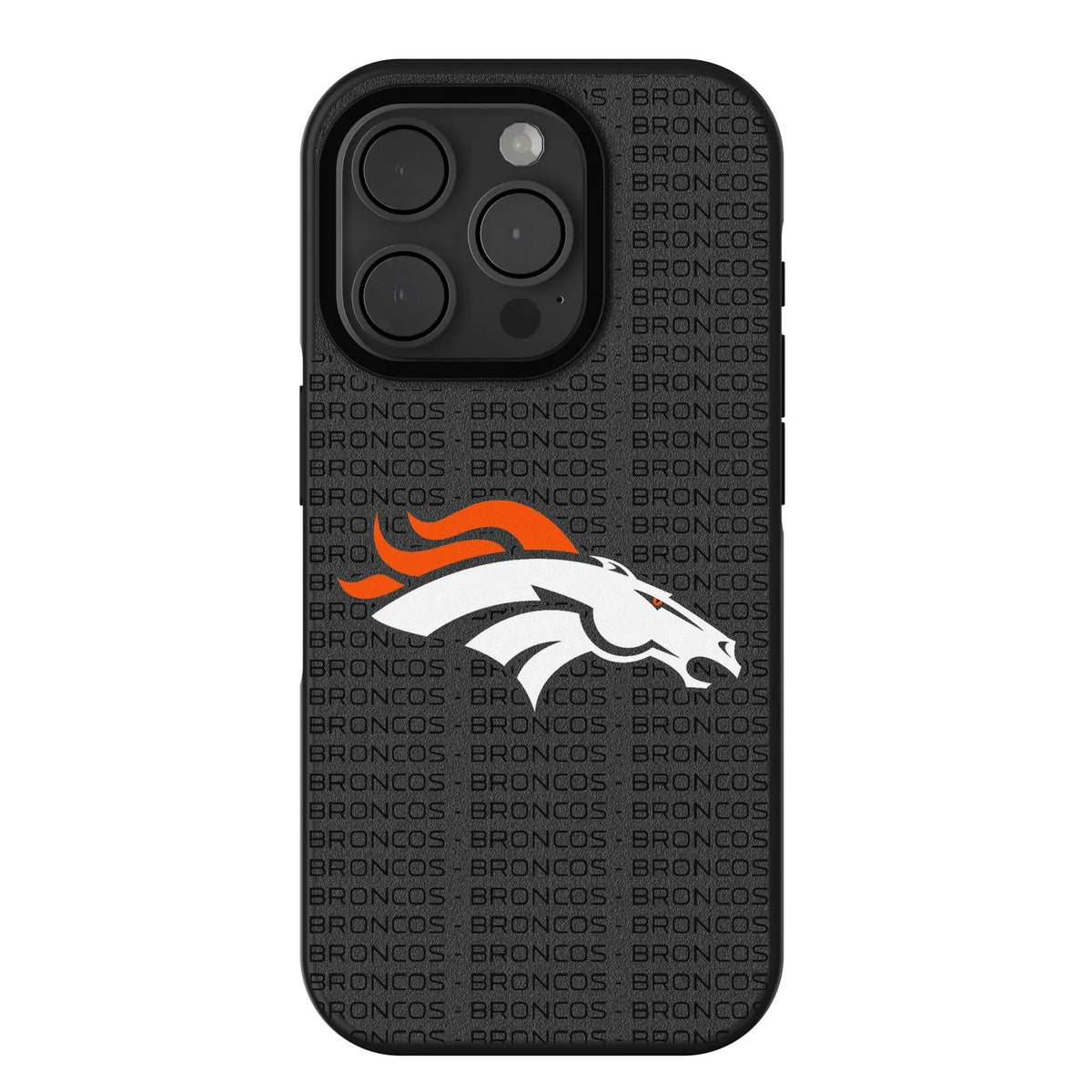 Denver Broncos Text Backdrop iPhone Bump Phone Case for Apple iPhone