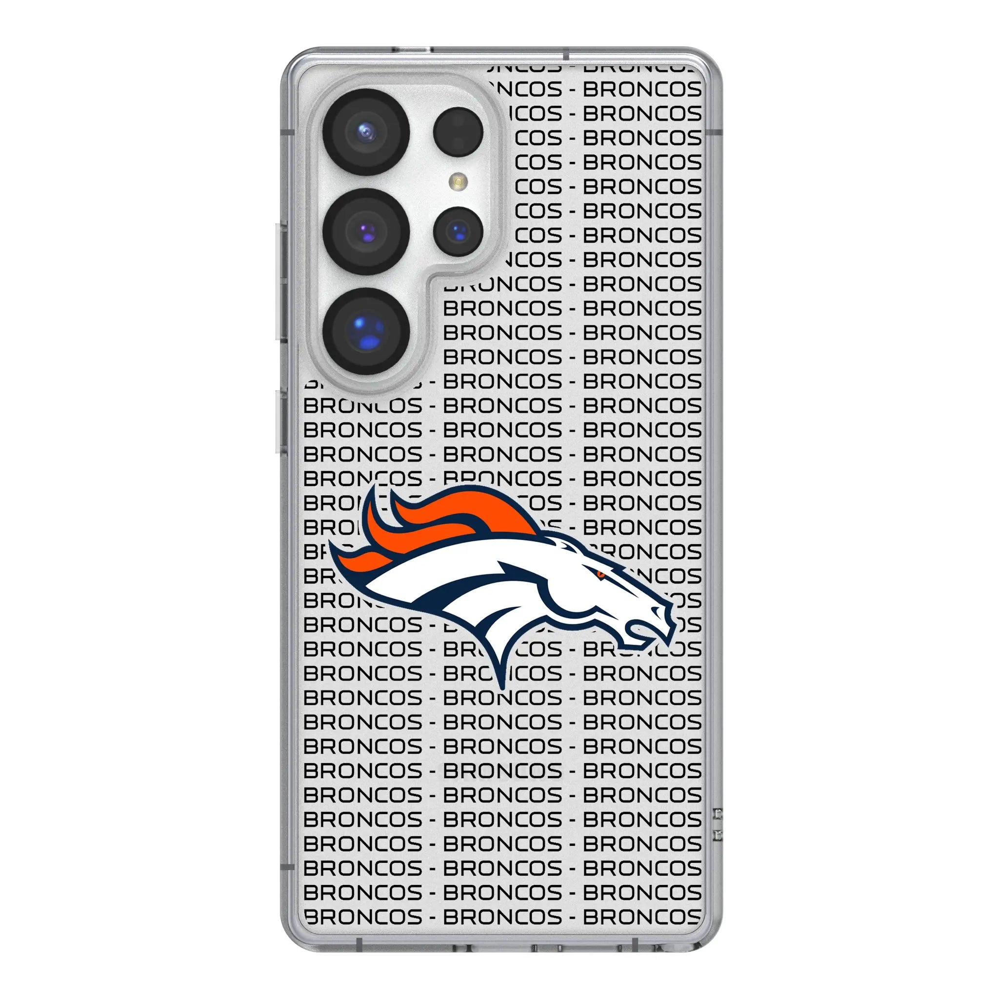 Denver Broncos Text Backdrop Galaxy Clear Phone Case for Samsung Galaxy#Device_Galaxy S25 Ultra