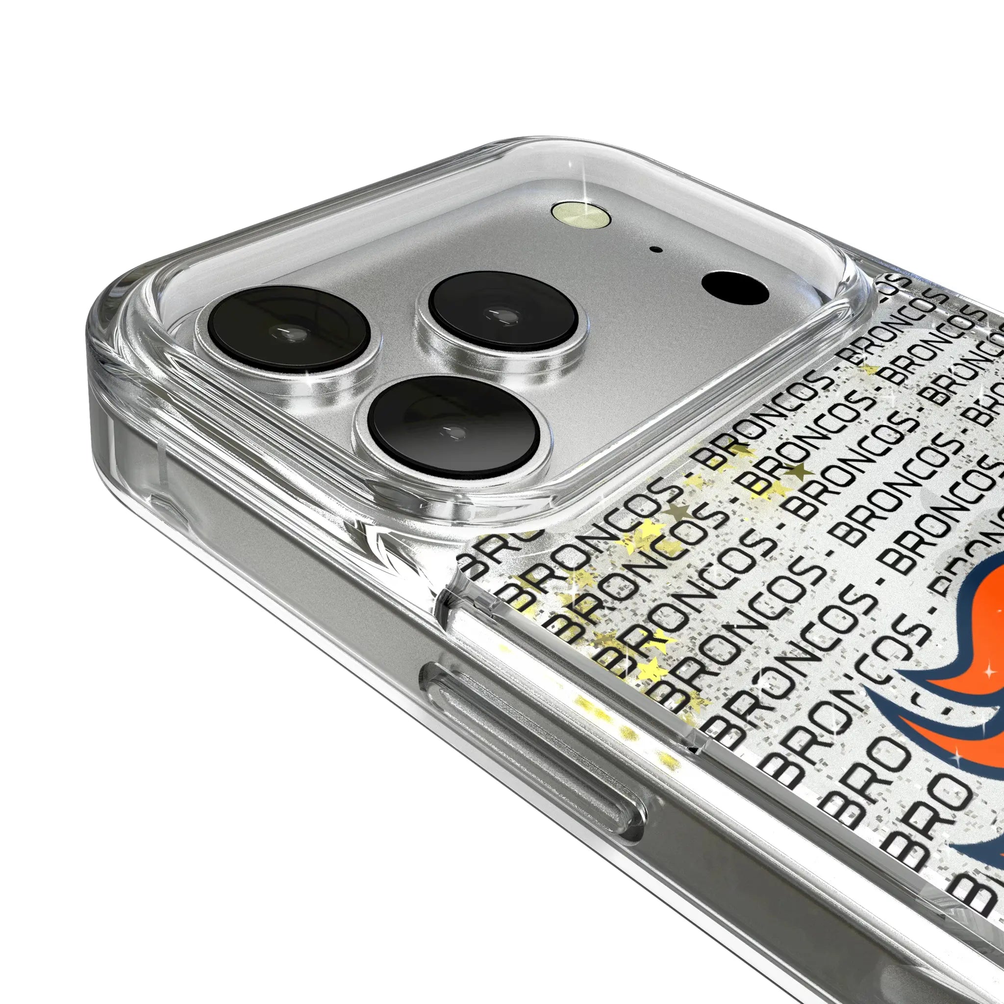 Denver Broncos Text Backdrop iPhone Glitter Phone Case for Apple iPhone - Detail