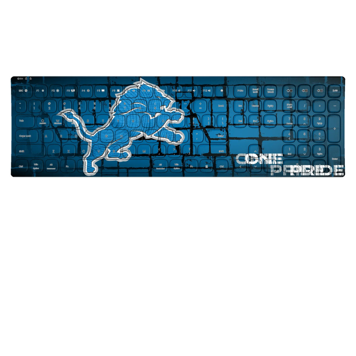 Detroit Lions Brick KKB605 Curved Wireless Keyboard