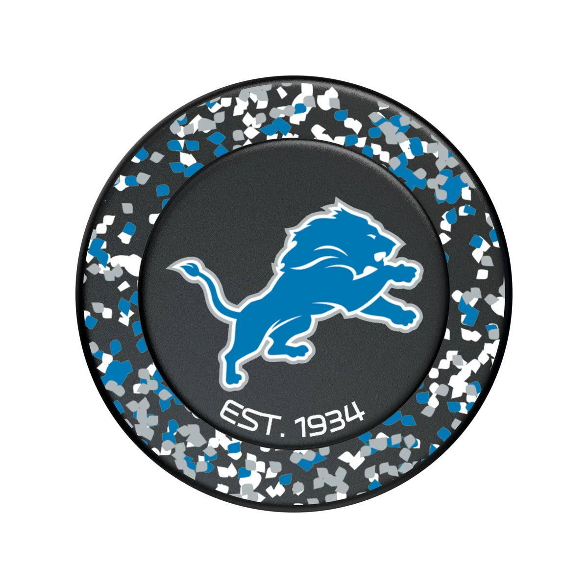 Detroit Lions Confetti Popsockets Round Magnetic