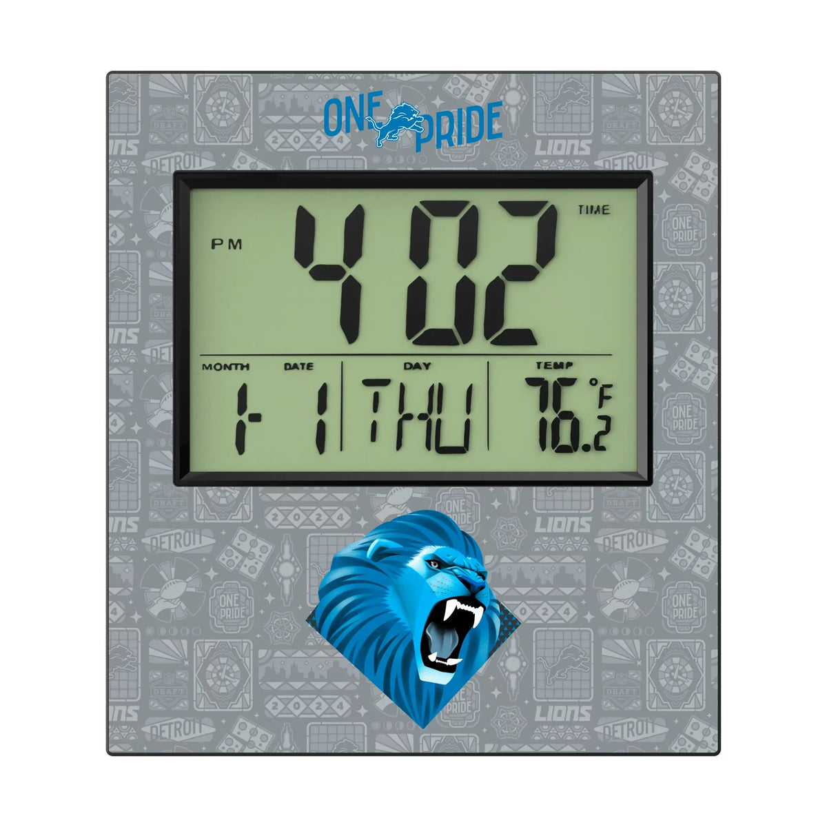 Detroit Lions Deco Wall Clock