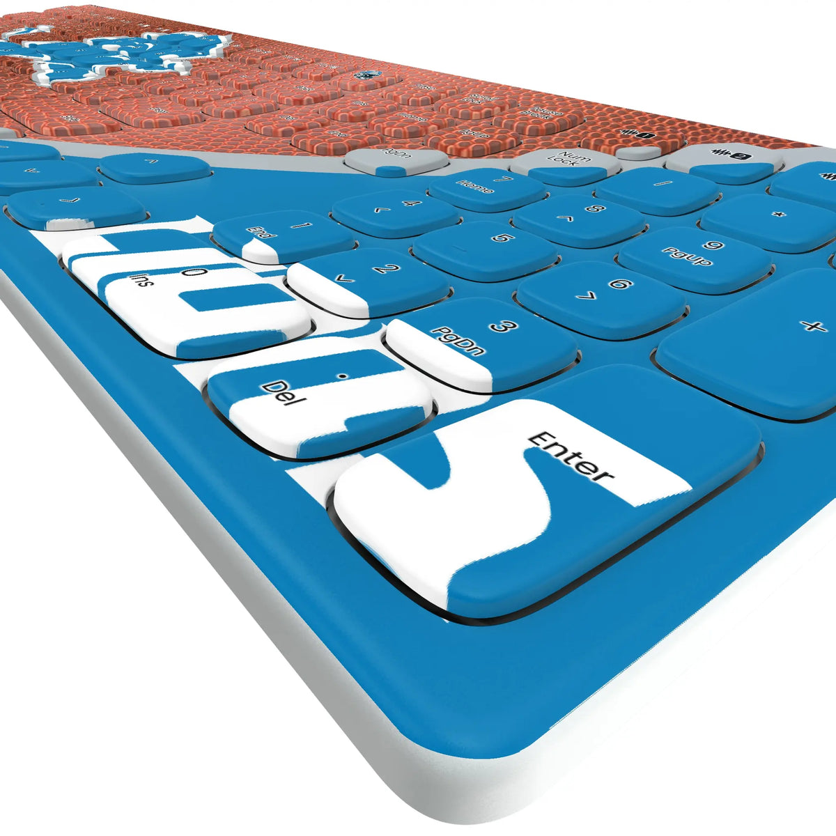 Detroit Lions Football KKB605 Curved Wireless Keyboard - Detail