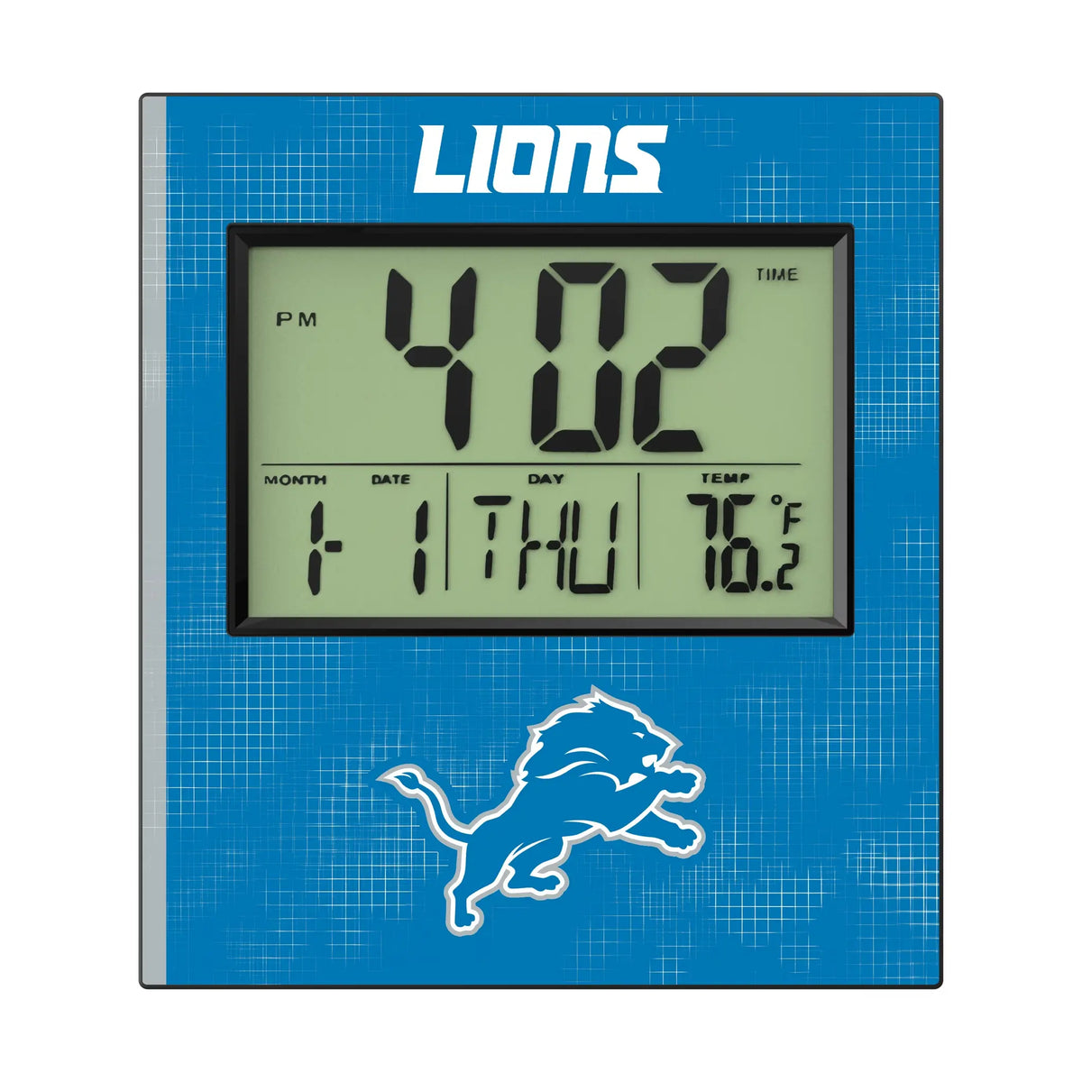 Detroit Lions Hatch Wall Clock