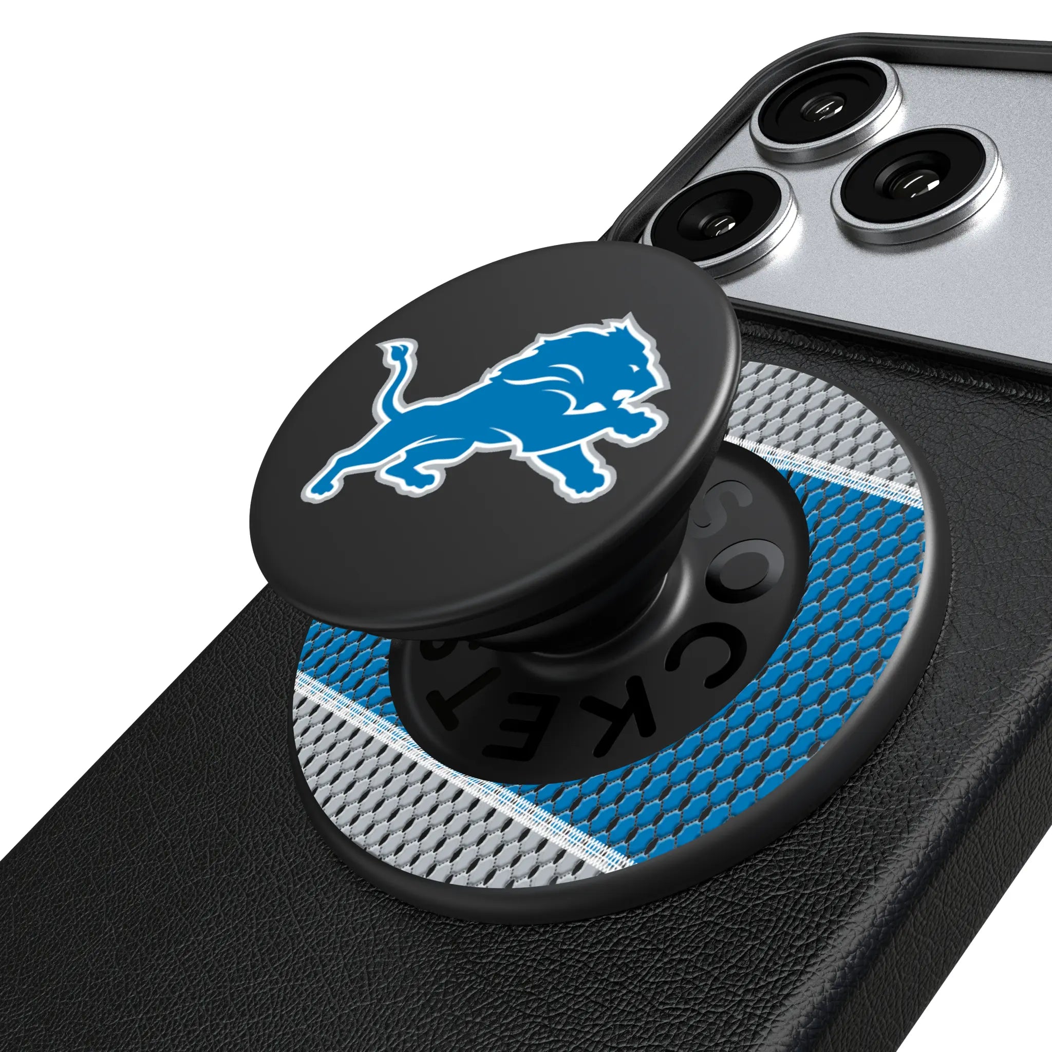 Detroit Lions Mesh Popsockets Round Magnetic