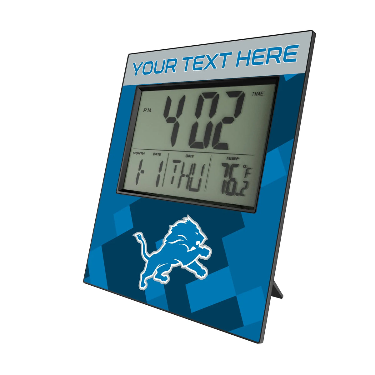 Detroit Lions Personalized Color Block Wall Clock