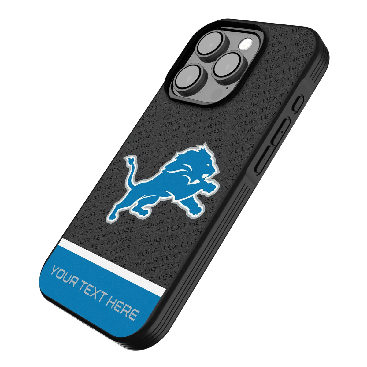 Detroit Lions Personalized EndZone Plus iPhone Bump Phone Case for Apple iPhone - Isometric View