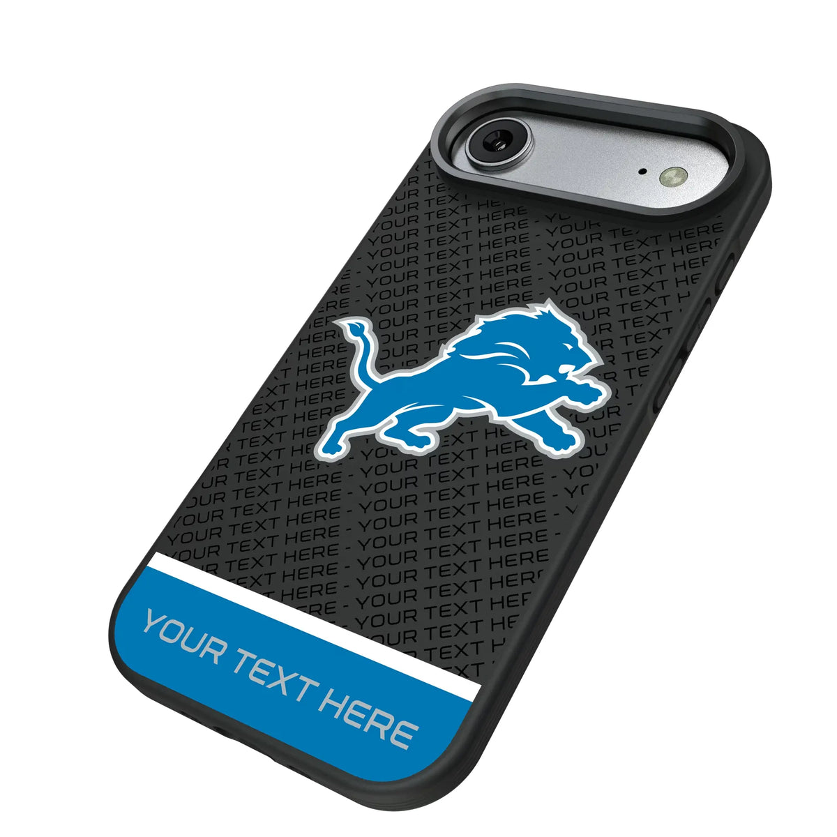 Detroit Lions Personalized EndZone Plus iPhone Bump Phone Case for Apple iPhone - Isometric View#Device_iPhone Air