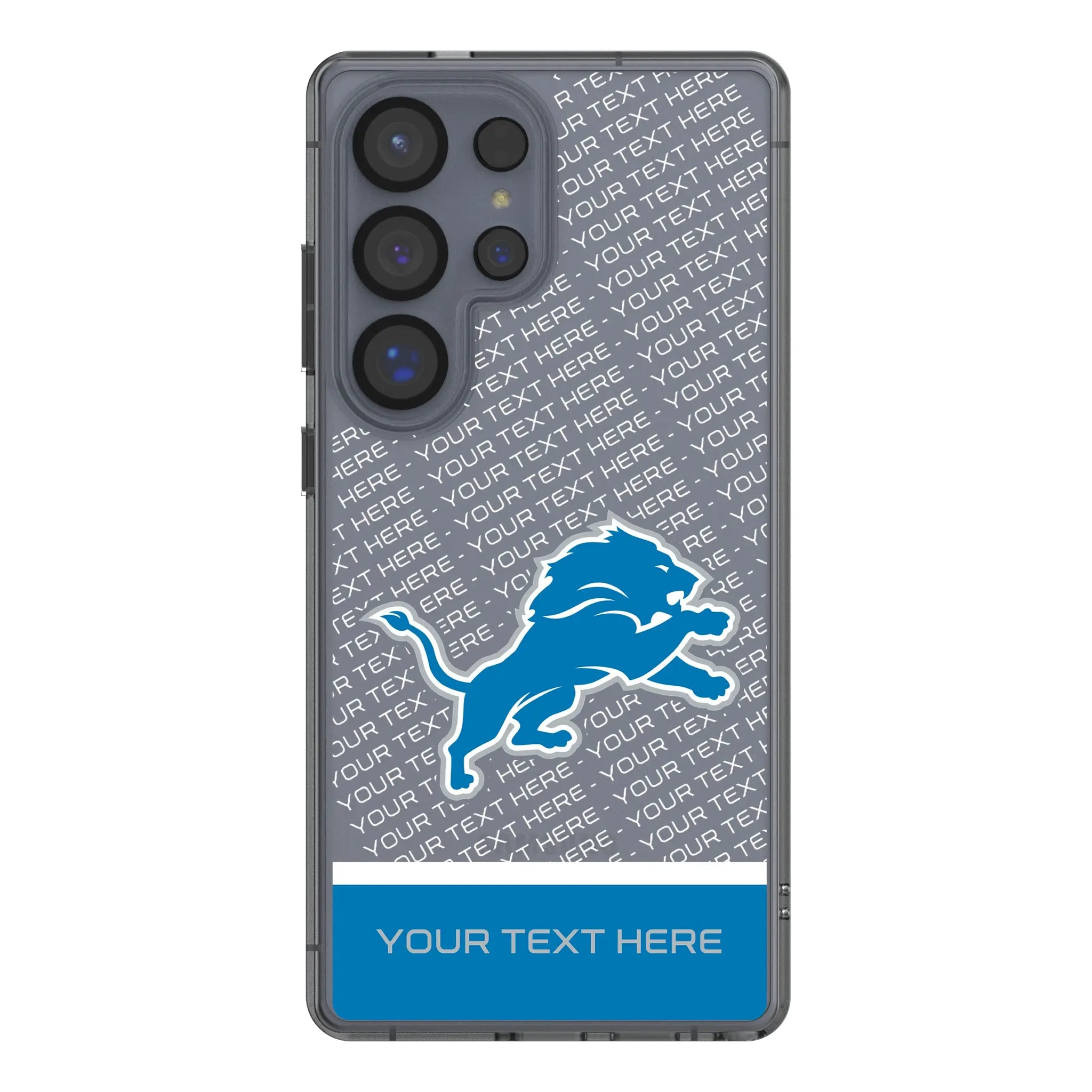 Detroit Lions Personalized EndZone Plus Galaxy Clear Phone Case for Samsung Galaxy#Device_Galaxy S25 Ultra
