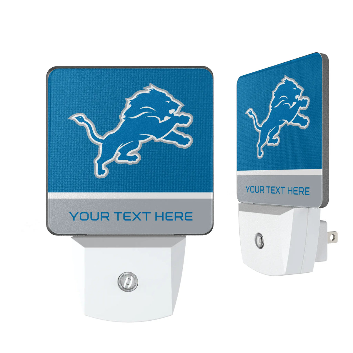 Detroit Lions Personalized Endzone Solid Night Light 2-Pack