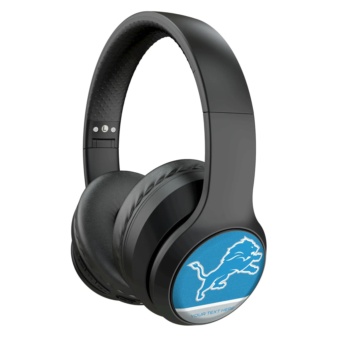 Detroit Lions Personalized Endzone Solid Wireless Over-Ear Headphones With Case