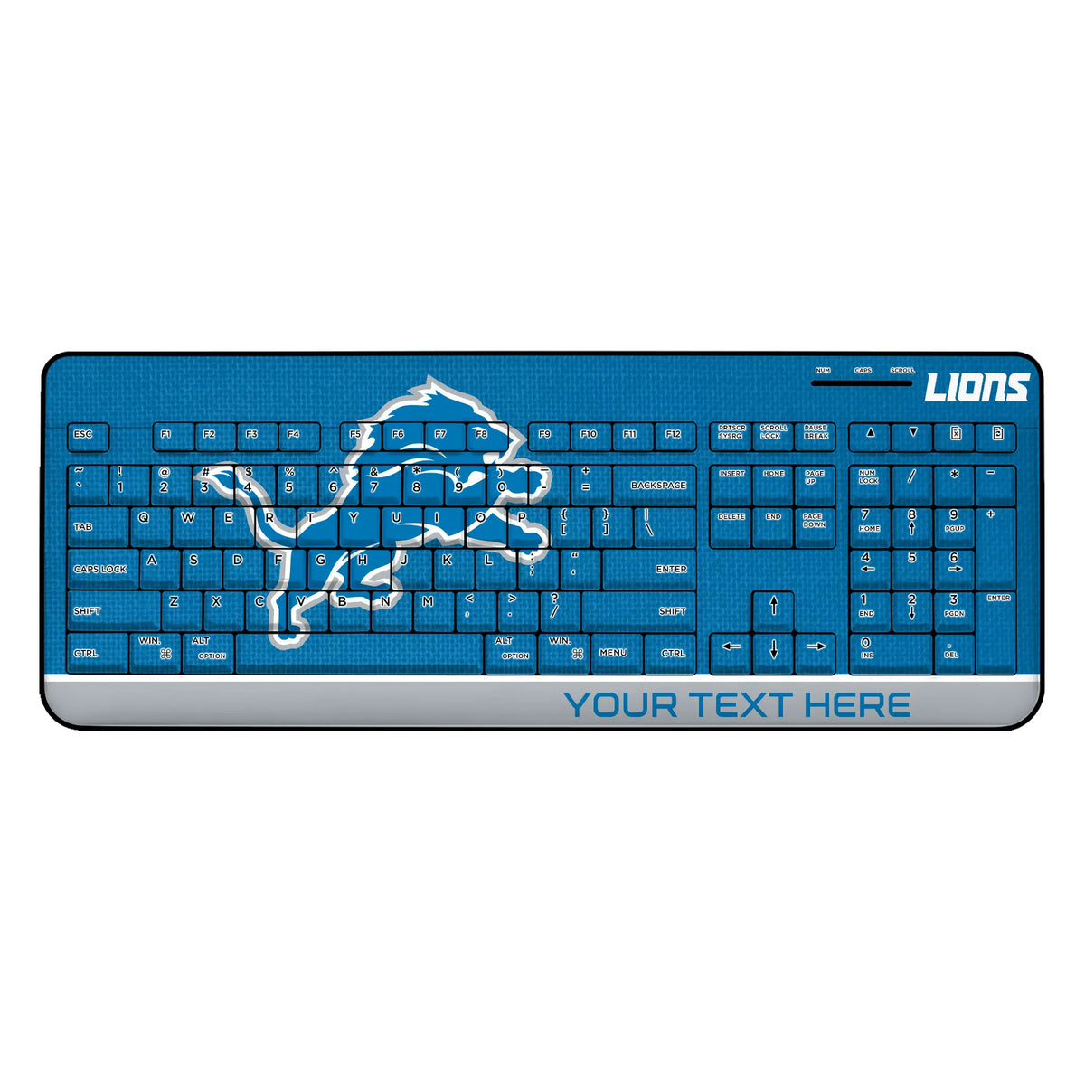 Detroit Lions Personalized Endzone Solid Wireless USB Keyboard