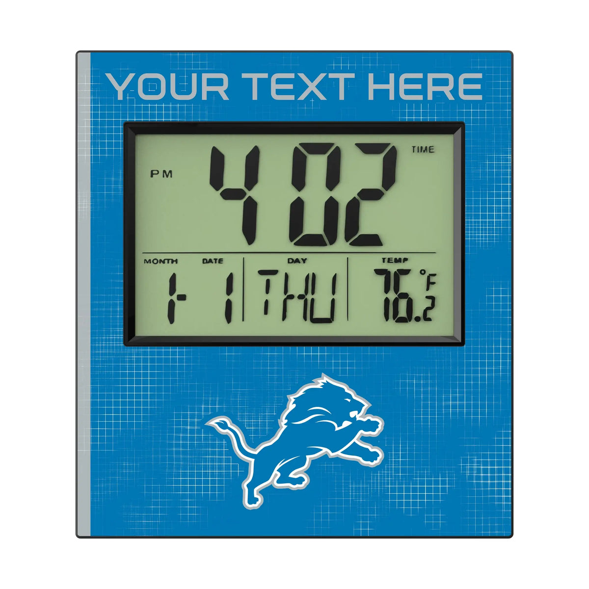 Detroit Lions Personalized Hatch Wall Clock