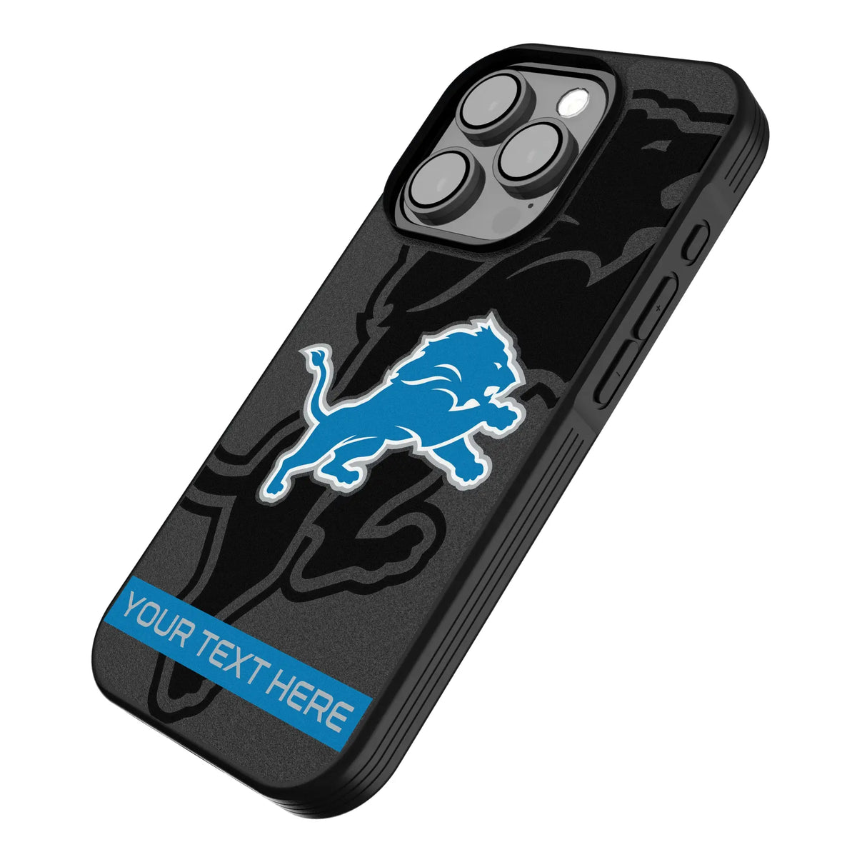 Detroit Lions Personalized Tilt iPhone Bump Phone Case for Apple iPhone - Isometric View