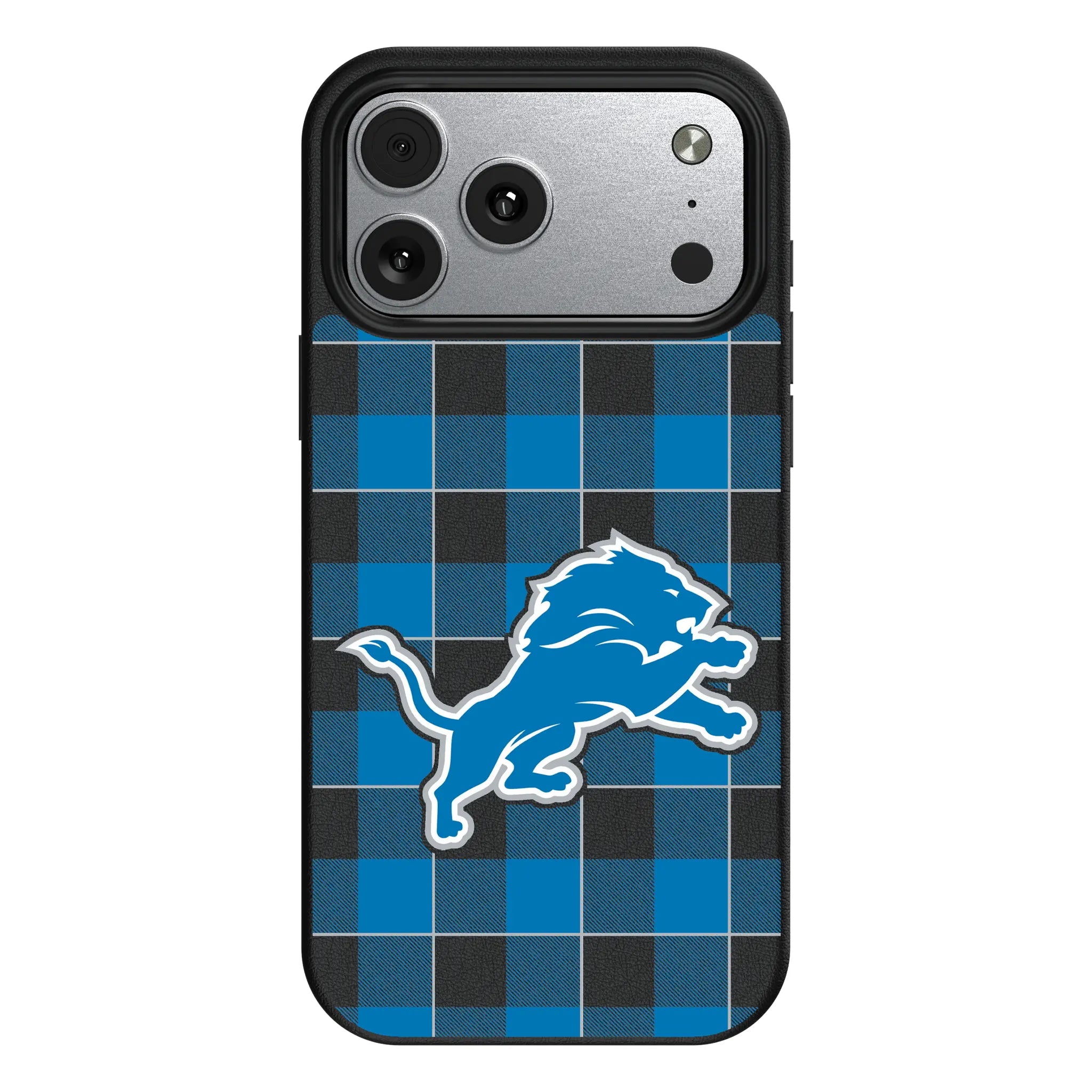 Detroit Lions Plaid iPhone MagSafe Compatible Phone Case for Apple iPhone#Device_iPhone 17 Pro Max