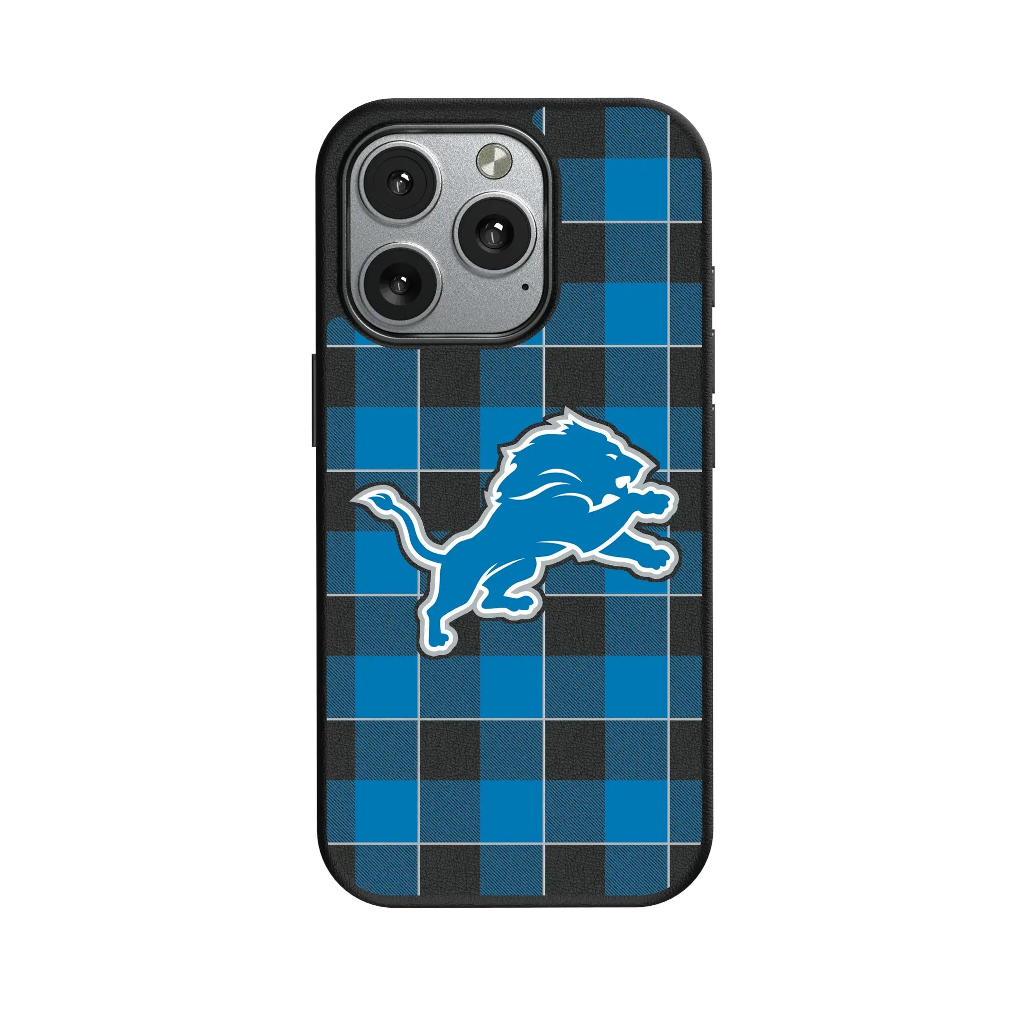 Detroit Lions Plaid iPhone MagSafe Compatible Phone Case for Apple iPhone
