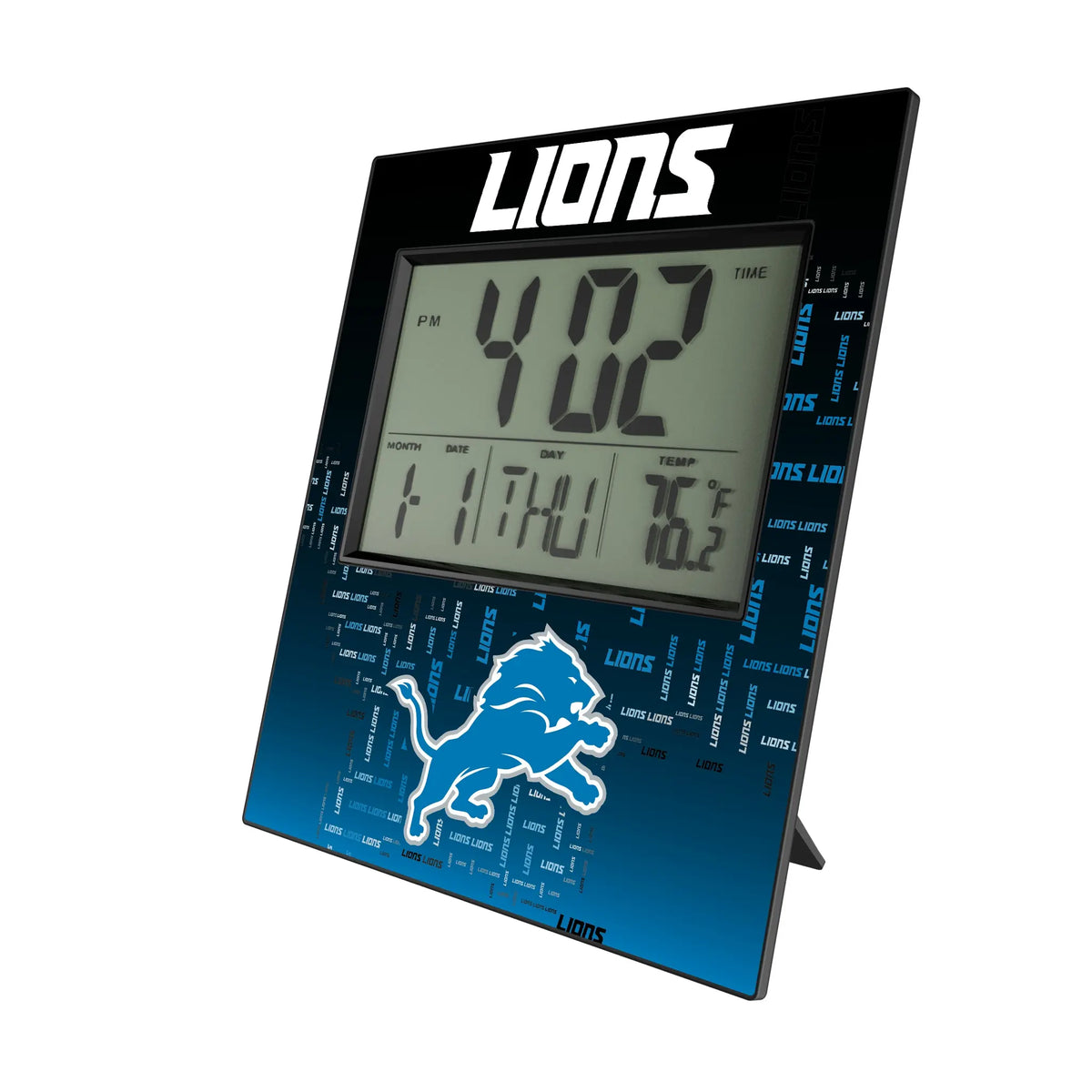 Detroit Lions Quadtile Wall Clock