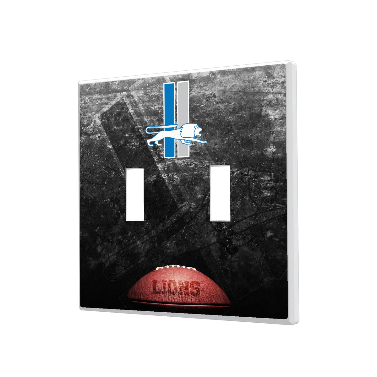 Detroit Lions Retro Legendary Hidden-Screw Light Switch Plate#Style_Double Toggle