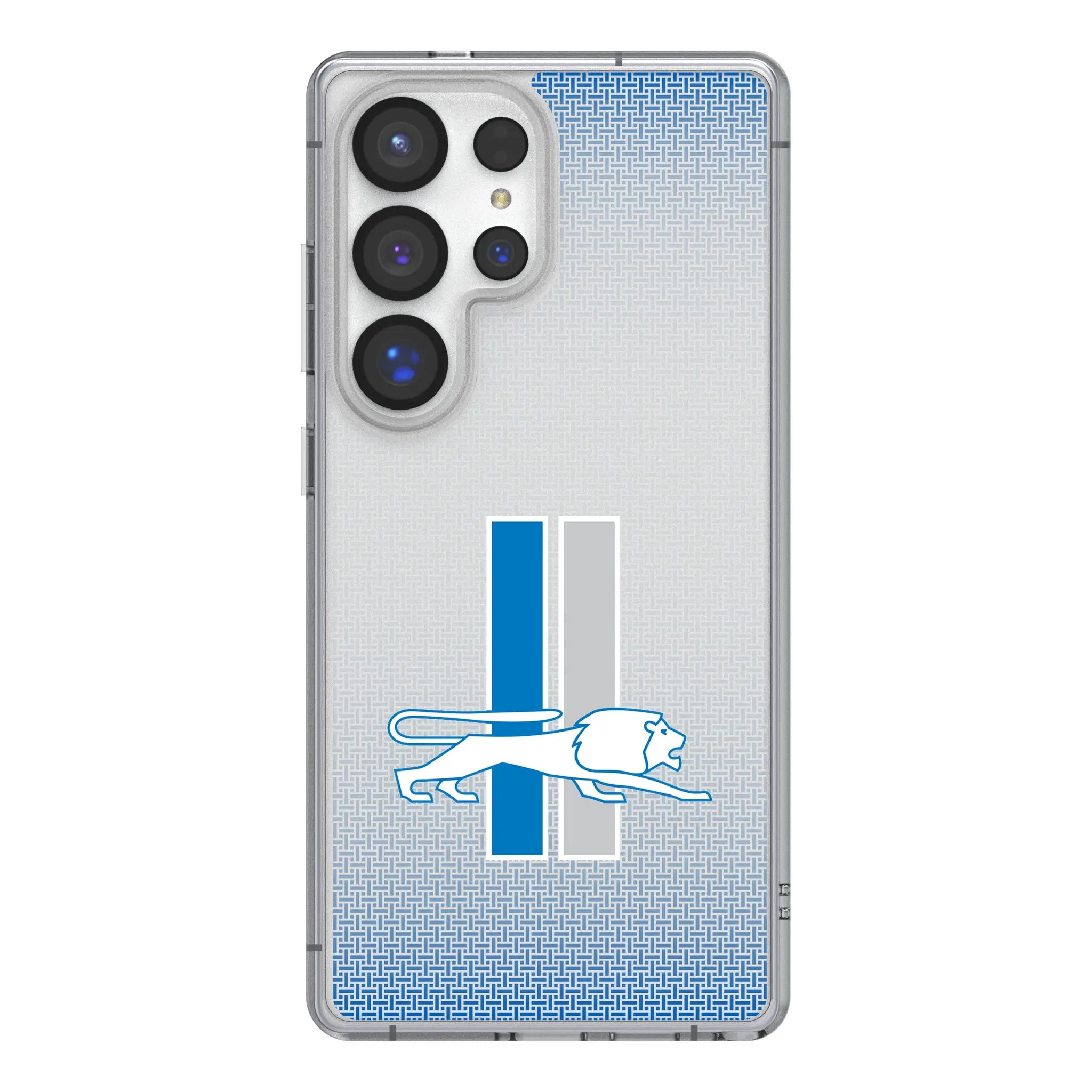 Detroit Lions Retro Linen Galaxy Clear Phone Case for Samsung Galaxy#Device_Galaxy S25 Ultra