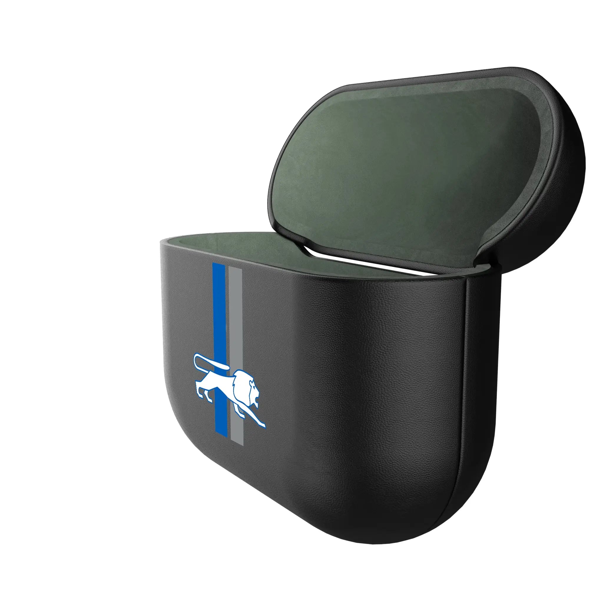 Detroit Lions Retro Personalized Insignia AirPods AirPod Case Cover - Isometric View#Device_AirPods 3rd Gen