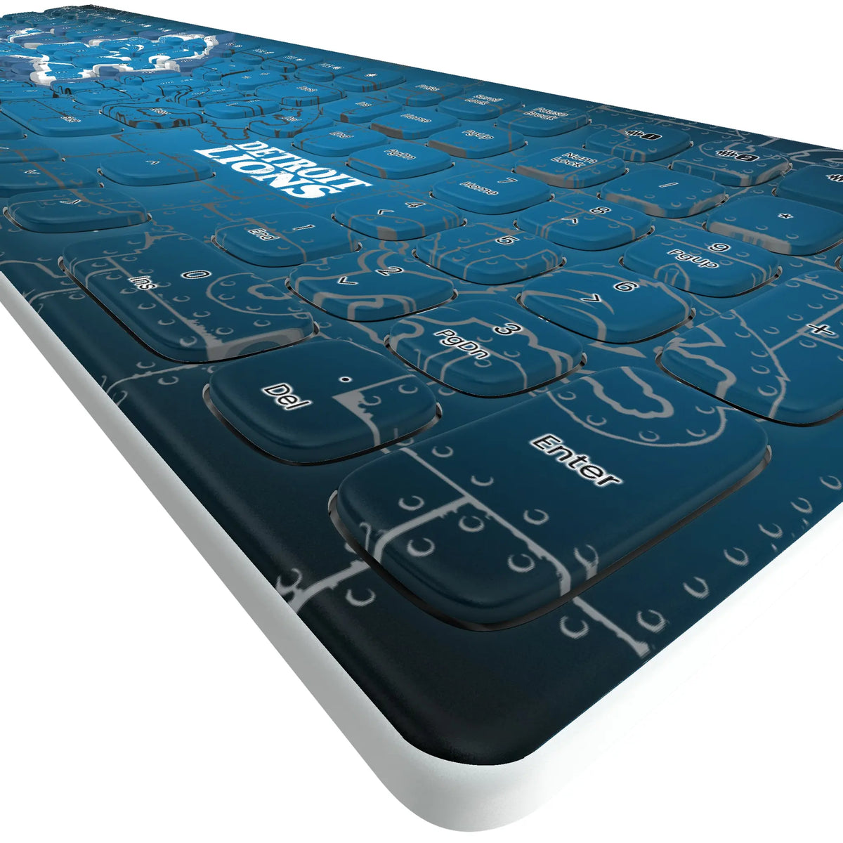 Detroit Lions Rivet KKB605 Curved Wireless Keyboard - Detail