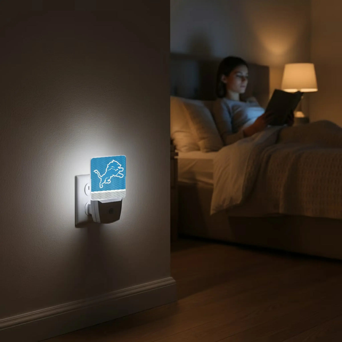 Detroit Lions Stripe Night Light 2-Pack - Lifestyle