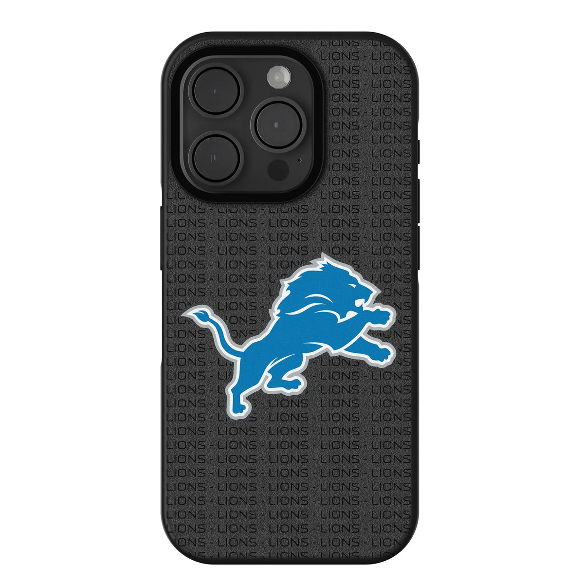 Detroit Lions Text Backdrop iPhone Bump Phone Case for Apple iPhone