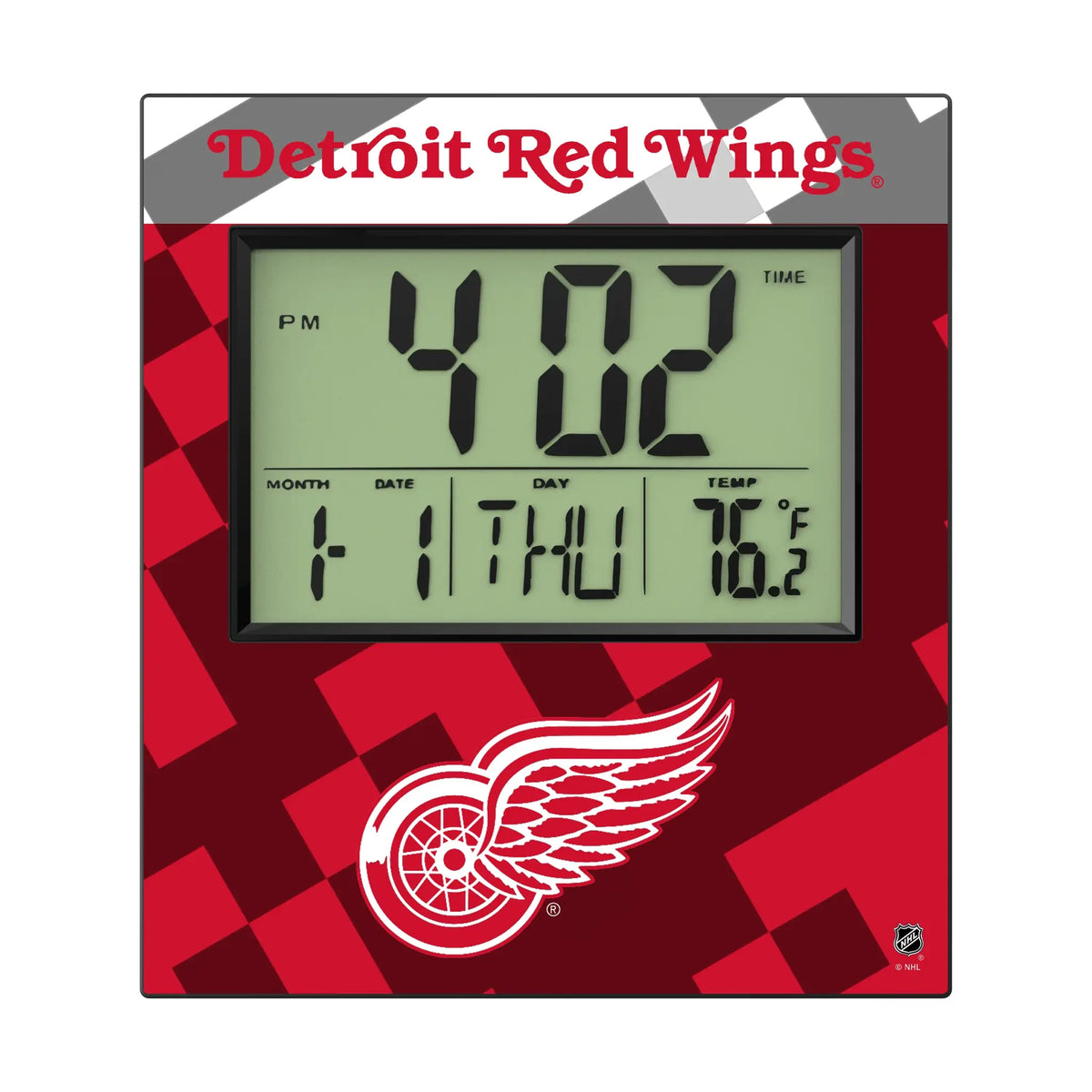 Detroit Red Wings Color Block Wall Clock