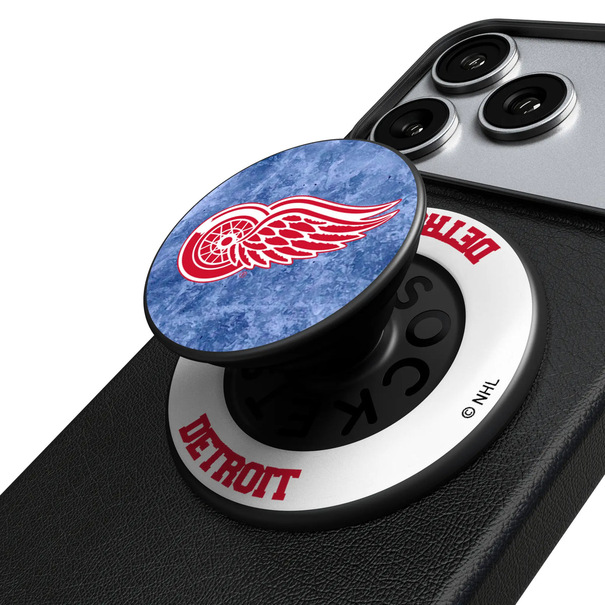Detroit Red Wings Ice Wordmark Popsockets Round Magnetic
