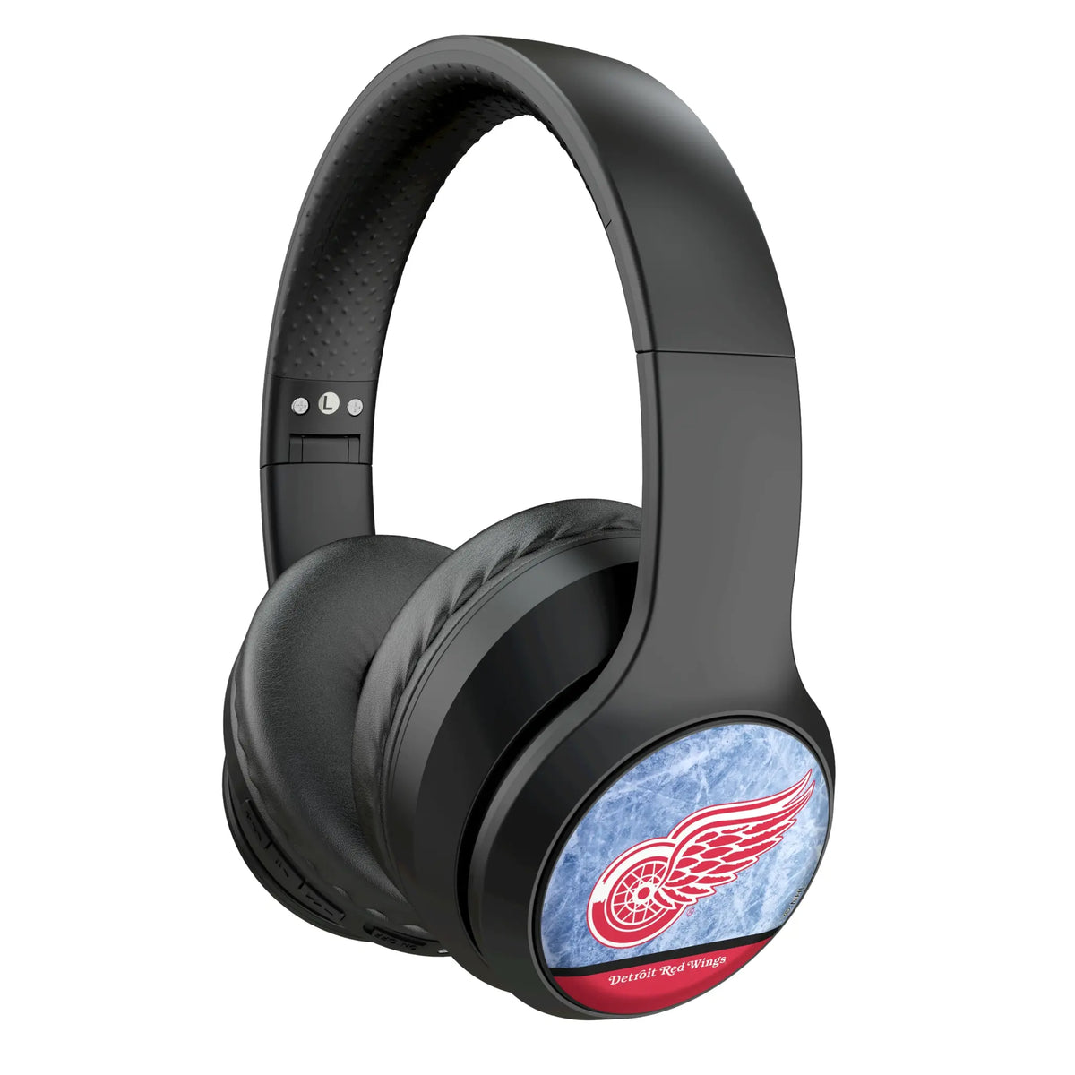 Detroit Red Wings Ice Wordmark Wireless Over-Ear Headphones With Case