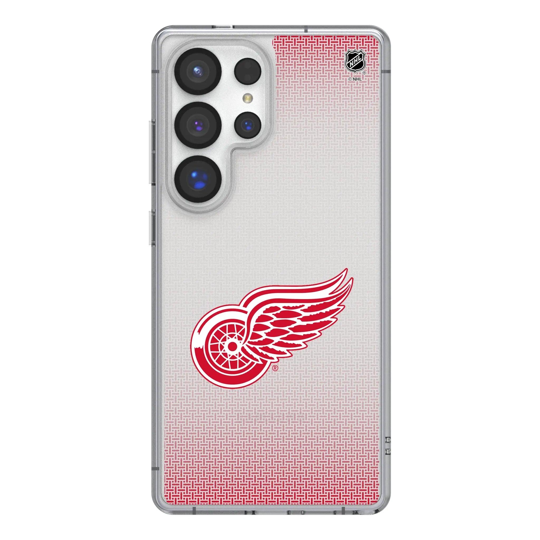 Detroit Red Wings Linen Galaxy Clear Phone Case for Samsung Galaxy#Device_Galaxy S25 Ultra
