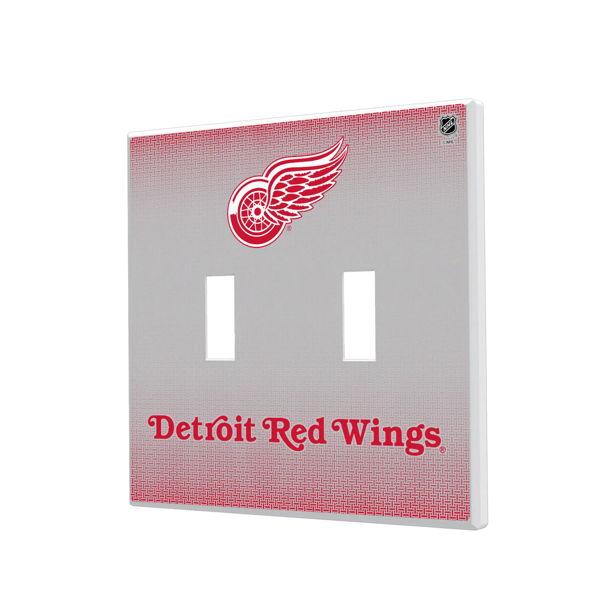 Detroit Red Wings Linen Hidden-Screw Light Switch Plate#Style_Double Toggle