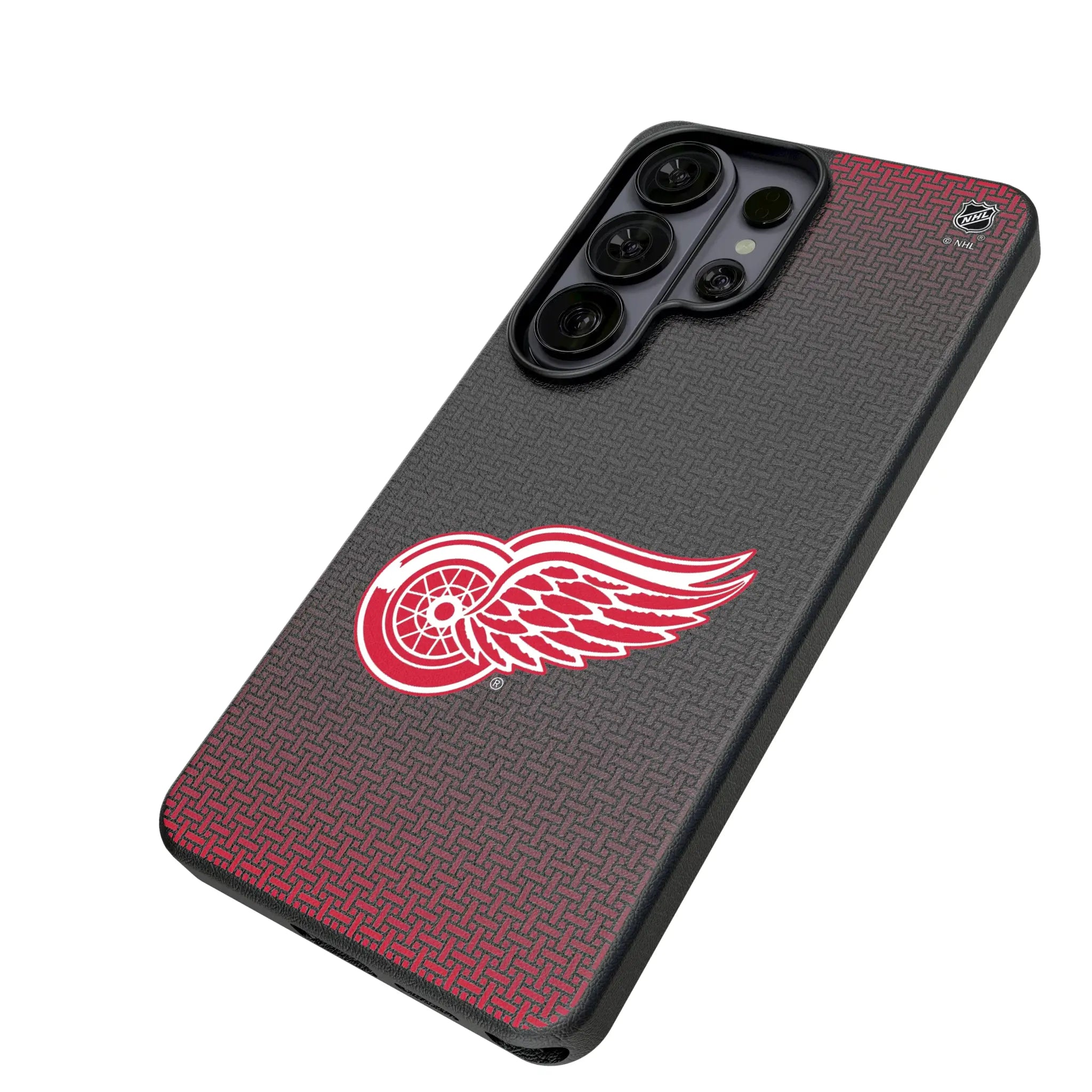 Detroit Red Wings Linen Galaxy MagSafe Compatible Phone Case for Samsung Galaxy - Isometric View#Device_Galaxy S26 Ultra