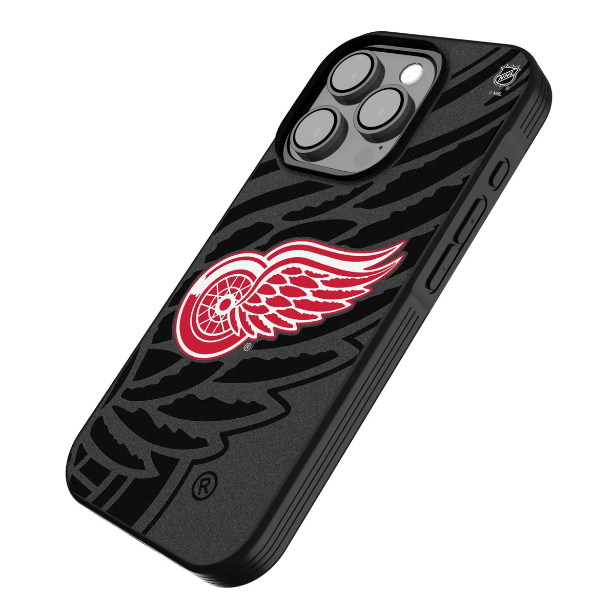 Detroit Red Wings Monocolor Tilt iPhone Bump Phone Case for Apple iPhone - Isometric View