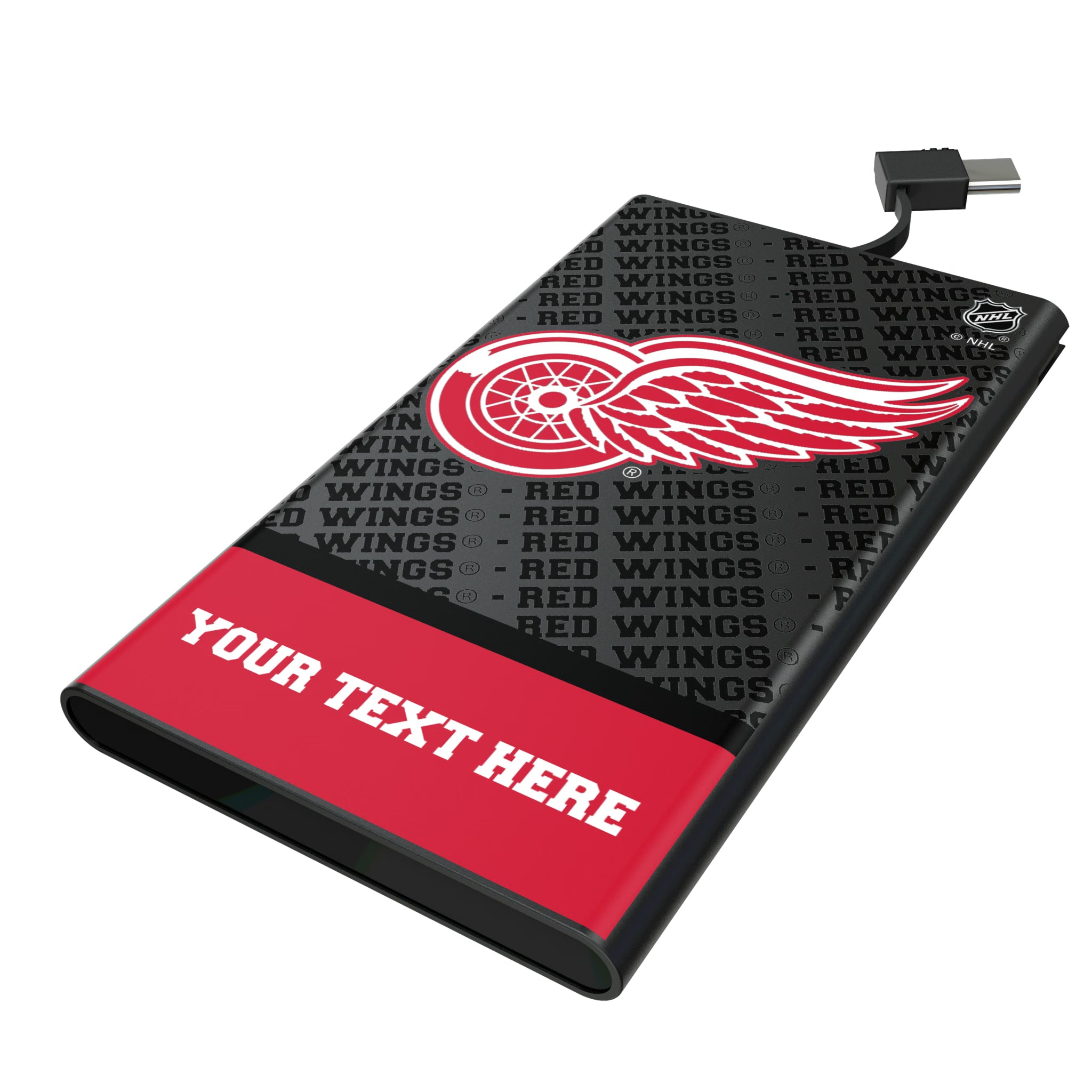 Detroit Red Wings Personalized EndZone Plus 5000mAh Flat Powerbank