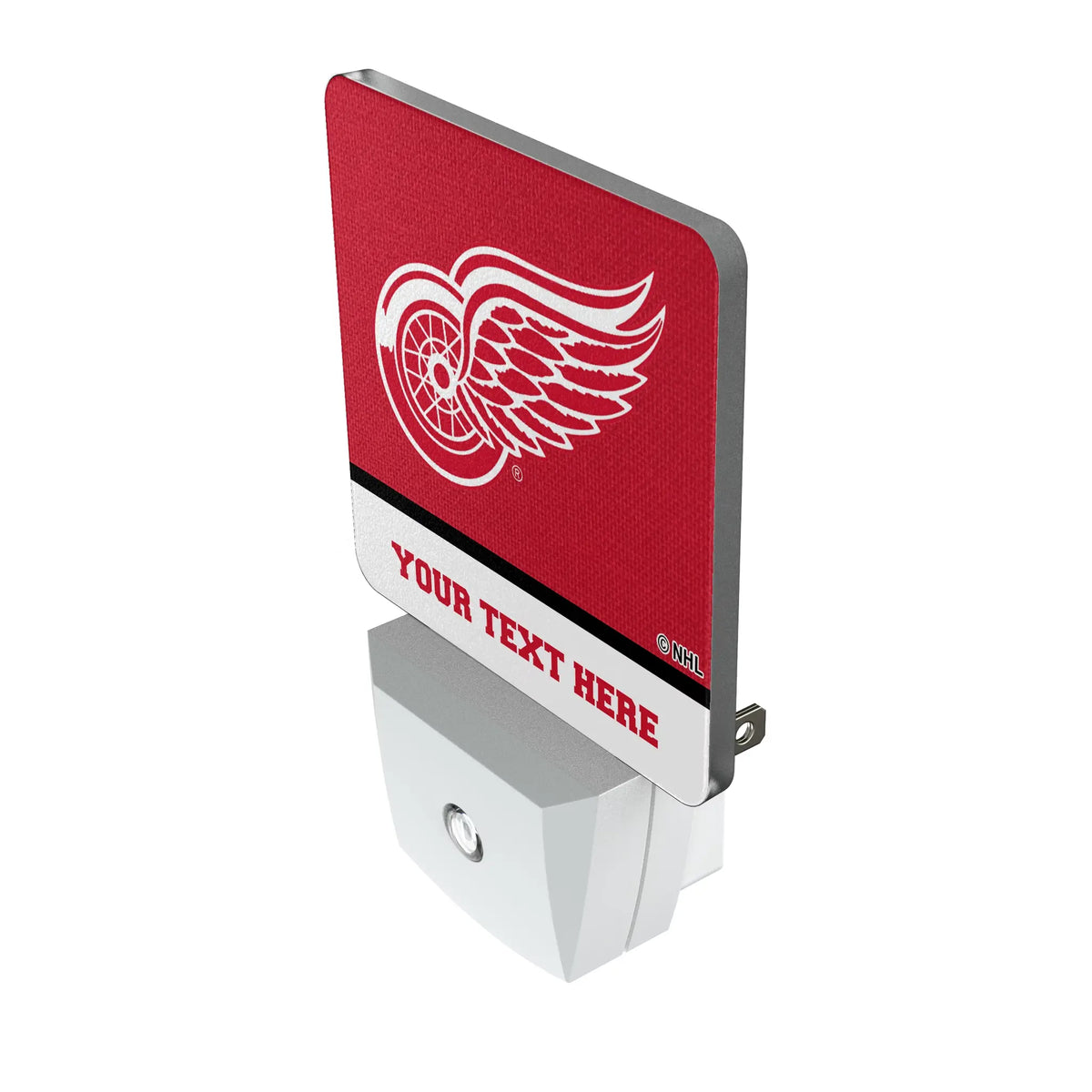 Detroit Red Wings Personalized Endzone Solid Night Light 2-Pack - Isometric View