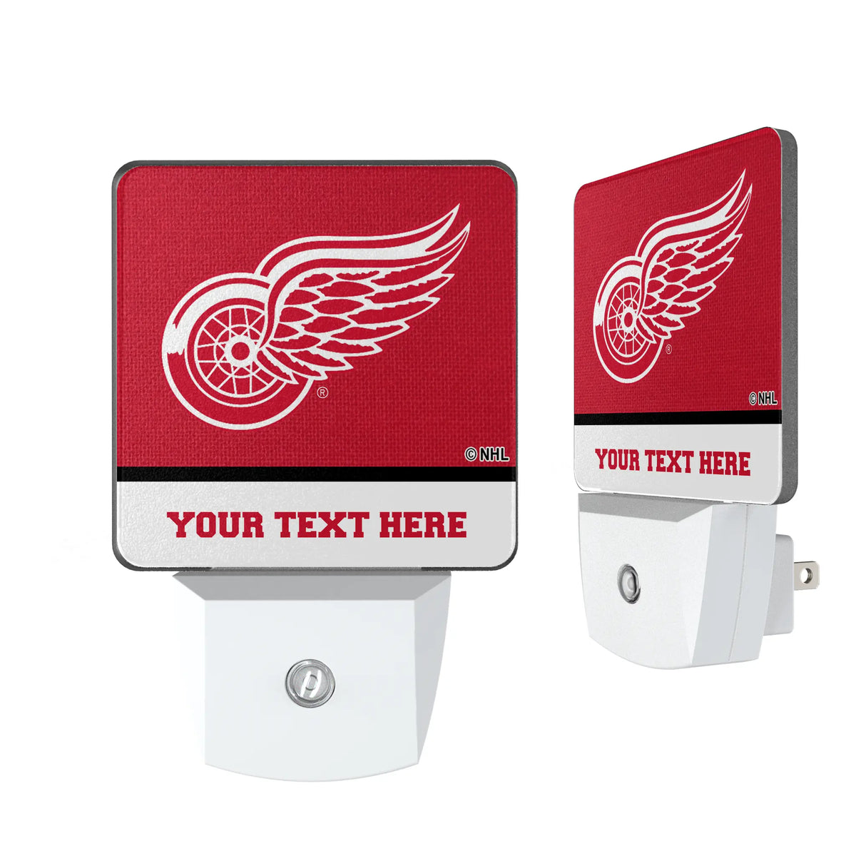 Detroit Red Wings Personalized Endzone Solid Night Light 2-Pack