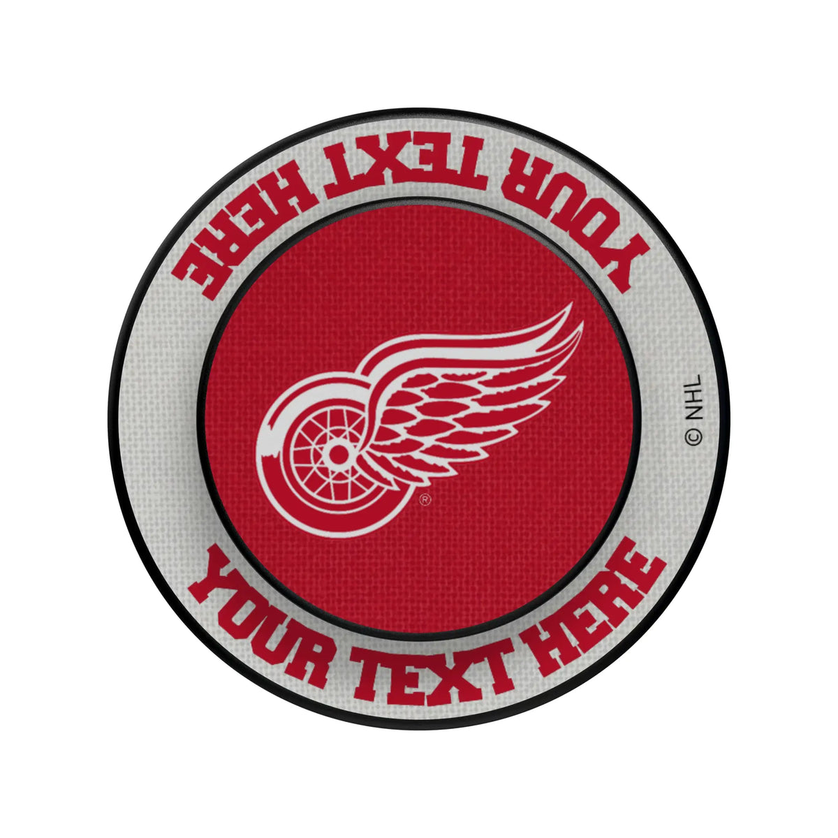 Detroit Red Wings Personalized Endzone Solid Popsockets Round Magnetic