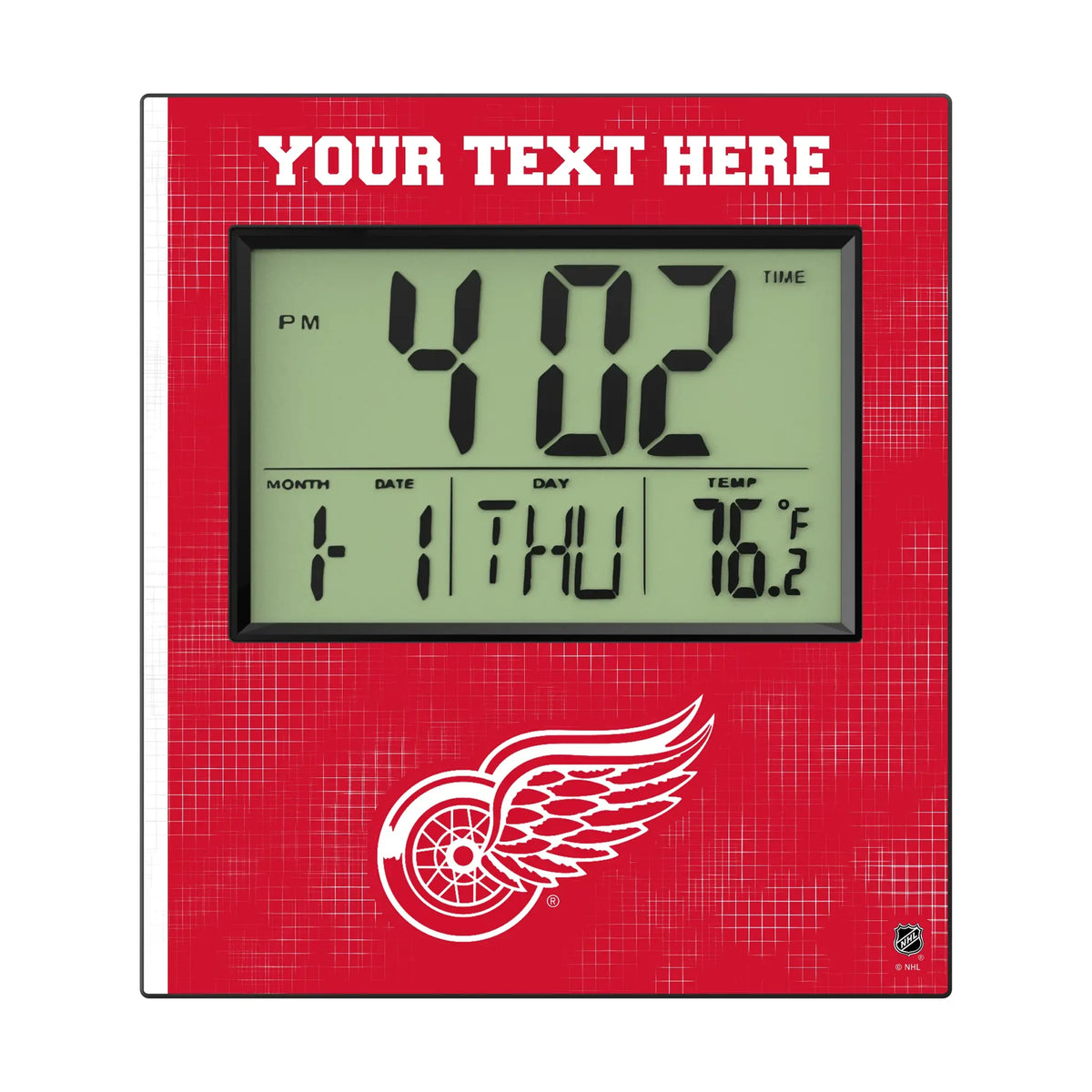 Detroit Red Wings Personalized Hatch Wall Clock