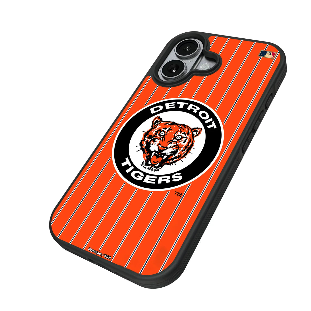 Detroit Tigers 1961-1963 - Cooperstown Collection Pinstripe iPhone Bump Phone Case for Apple iPhone - Isometric View#Device_iPhone 17