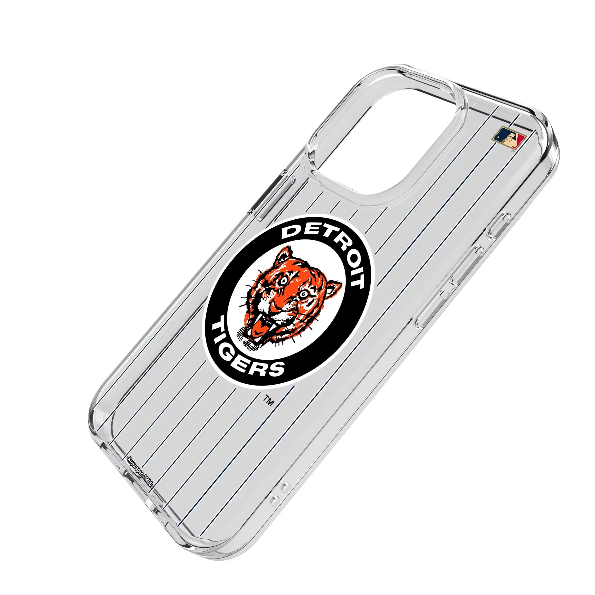 Detroit Tigers 1961-1963 - Cooperstown Collection Pinstripe iPhone Clear Phone Case for Apple iPhone - Isometric View