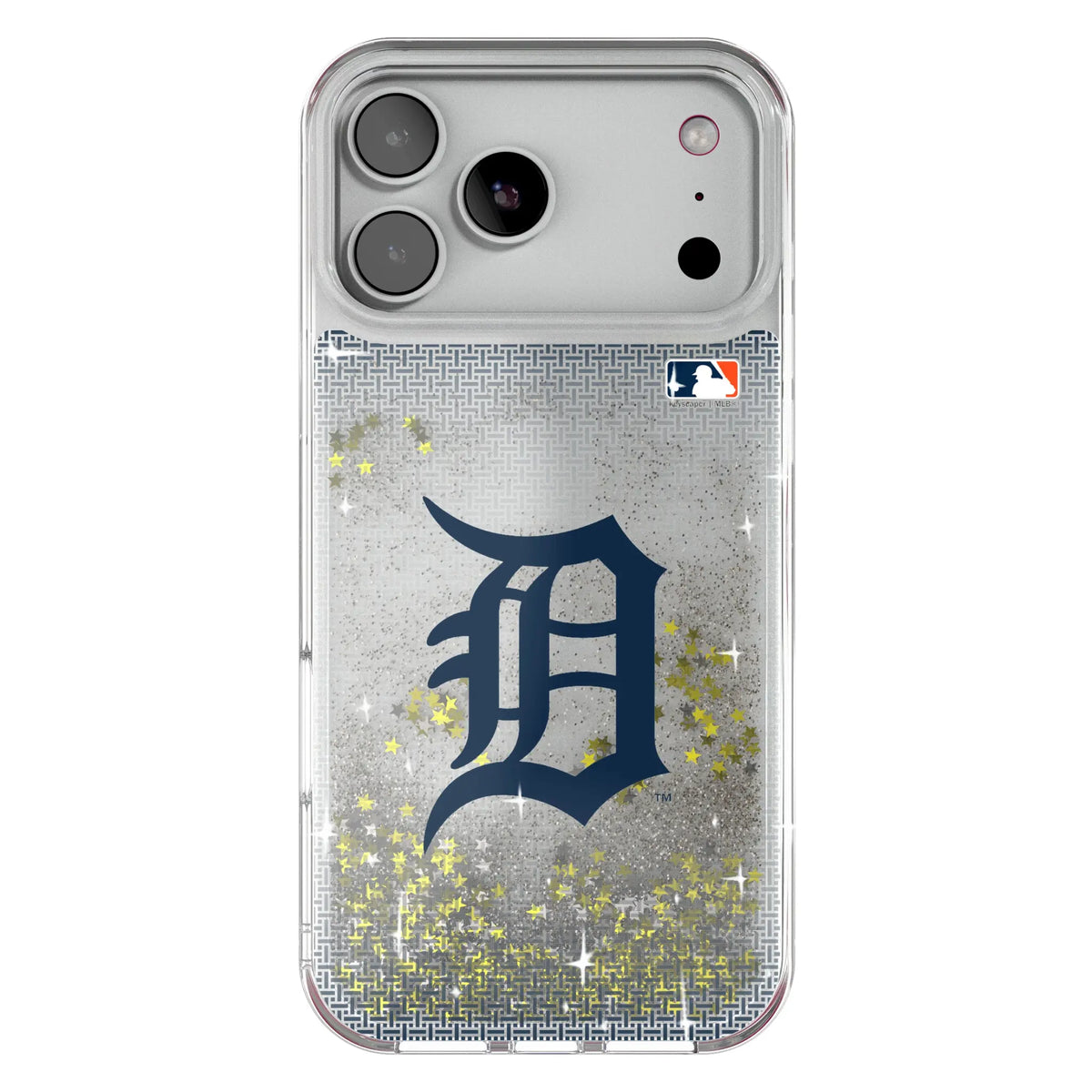 Detroit Tigers Linen Glitter Phone Case for Apple iPhone