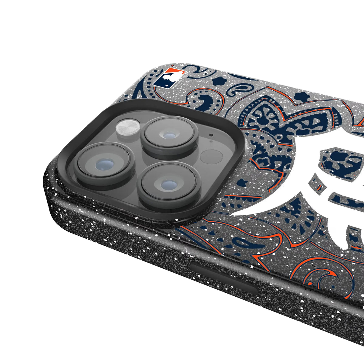 Detroit Tigers Paisley iPhone Bling Phone Case for Apple iPhone - Detail